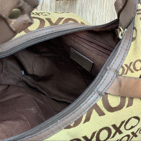 OXOXO Womens Brown /Tan Logo Print Hobo Bag - Picture 8 of 9